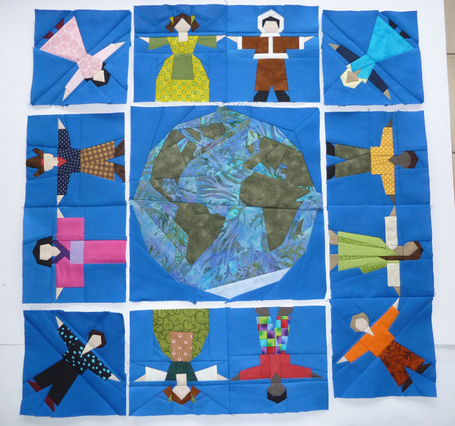 Wandquilt Kinder der Welt