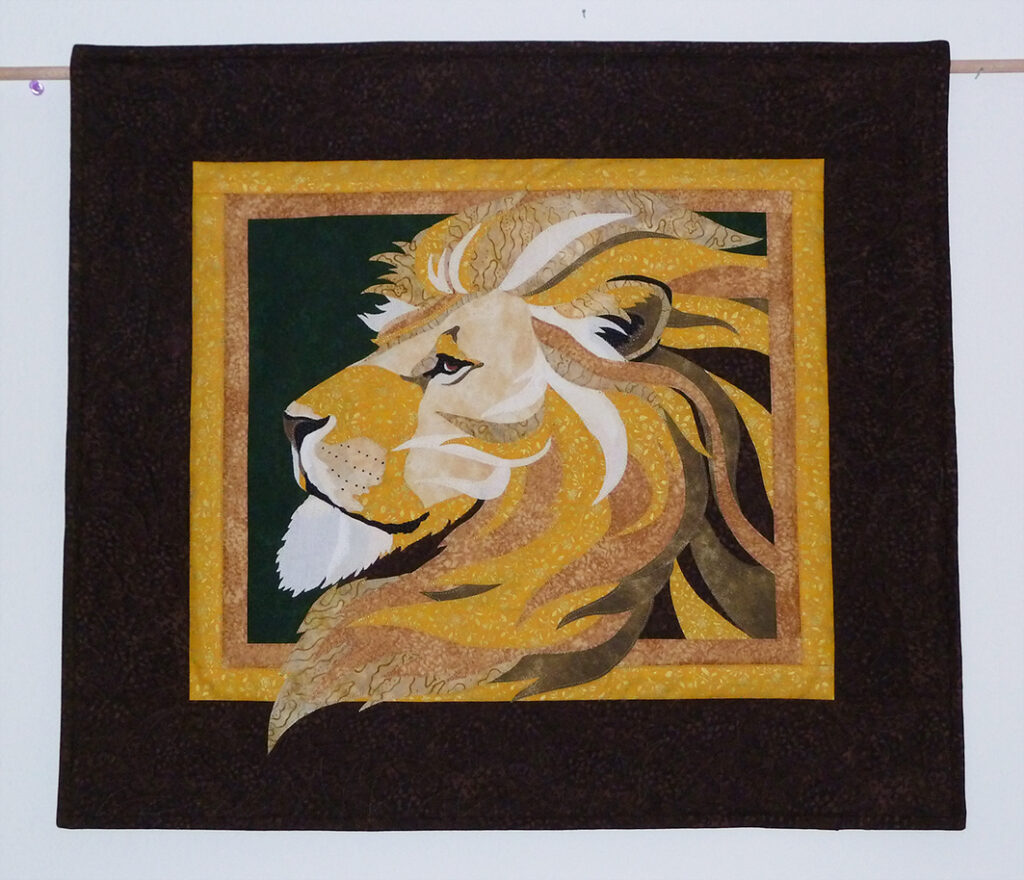 Wandquilt Löwe