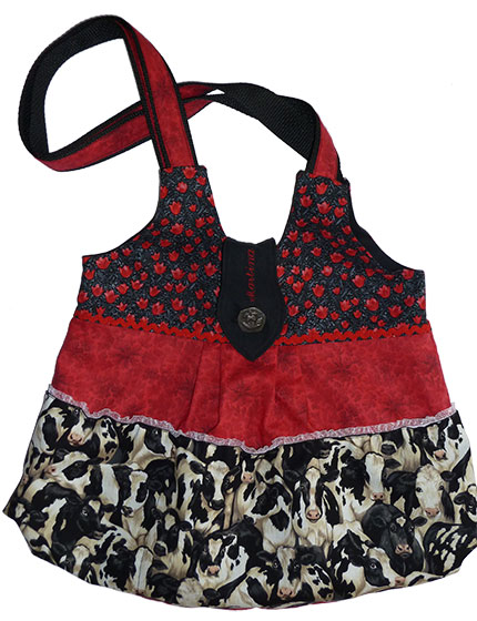 Tasche Tulpen und Kühe