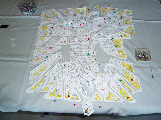 Papierteile aus Eigenentwurf