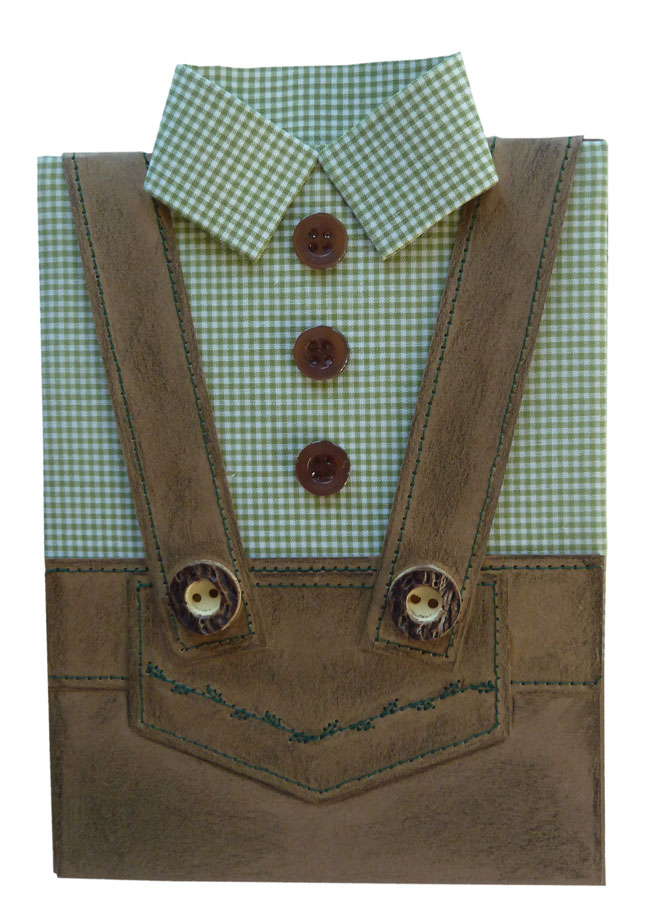 Glückwunschkarte Lederhose