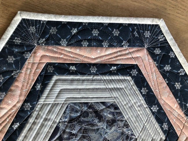 Dunkelblau, Altrosa, Silber